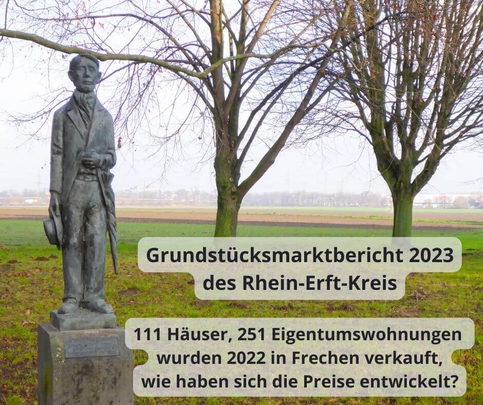 Grundstuecksmarktbericht 2023 des Rhein Erft Kreis 111 Haeuser in Frechen verkauft dies sind die Durchschnittspreise