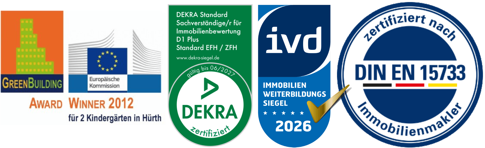 immobilienmakler & projektentwicklung hardy fuß Auszeichnungen und Siegel DEKRA IVD DIA, Sachverständiger für Immobilienbewertung aus Frechen Köln West 2026